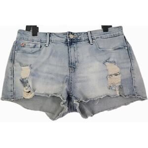 Denizen Levis Shorts Junior’s Size 15 High-rise Shortie Cuffed Light Blue W32.